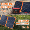 KingBoss Portable 120w Solar Panel High Efficiency Waterproof;  with Multiple Outputs and 3-Kickstand;  Foldable Design for Optimal Solar Coverage;  a