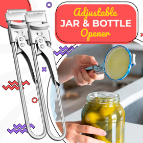 Adjustable Multi-Function Bottle Cap Opener Stainless Steel Lids Off Jar Opener Labor-Saving Screw Can Opener For Kitchen Tools