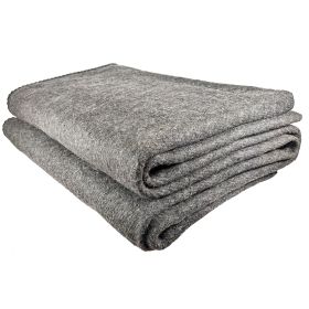 Extra Large Wool Blanket with Zippered Bag Warm Comfortable Stylish Military XL Queen King 72 x 92 in 80 wool  5.35 lbs.