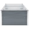 vidaXL Garden Raised Bed Galvanized Steel 94.5"x31.5"x17.7" Gray