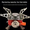 1pc Mini Windproof Foldable Square Gas Stove For Outdoor Camping; Hiking Accessory