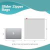 Pack of 100 Slider Zipper Bags 18 x 20. Clear Poly Bags 18x20. Thickness 3 mil. Polyethylene Bags for Packing and Storing. Plastic Bags for Industrial