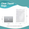 Pack of 500 Zipper Bags; Clear 12 x 15. Heavy Duty Seal Top Polyethylene Bags for Packing and Storing 12x15. Thickness 6 mil. Plastic Bags for Industr