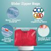 Pack of 100 Slider Zipper Bags 14 x 10. Clear Poly Bags 14x10. Thickness 3 mil. Polyethylene Bags for Packing and Storing. Plastic Bags for Industrial