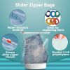 Pack of 100 Slider Zipper Bags 8 x 10. Clear Poly Bags 8x10. Thickness 3 mil. Polyethylene Bags for Packing and Storing. Plastic Bags for Industrial;