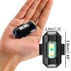 1Pc Universal Led Aircraft Strobe Lights Motorcycle Anti-collision Warning Light with USB Charging 7Colors Turn Signal Indicator