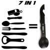 Camping Tableware Outdoor Stainless Steel Knife Fork Spoon Portable Multi-function Picnic Cutlery Outdoor Camping Equipment