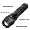 Strong Light T6 Flashlight LED Aluminum Alloy Telescopic Focusing Flashlight Mini Waterproof Strong Light Portable Outdoor Flash