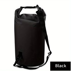 Waterproof Sport Dry Bag With Adjustable Shoulder Strap For Beach; Drifting; Mountaineering Outdoor Backpack Waterproof Hiking Bag 500D Nylon (Color: Black, size: 30L)