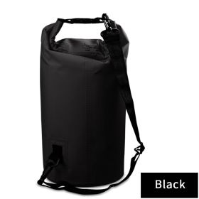 Waterproof Sport Dry Bag With Adjustable Shoulder Strap For Beach; Drifting; Mountaineering Outdoor Backpack Waterproof Hiking Bag 500D Nylon (Color: Black, size: 15L)