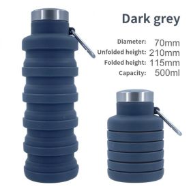 500ml outdoor retractable water bottle portable collapsible (Capacity: as shown, Color: A05 500ML)