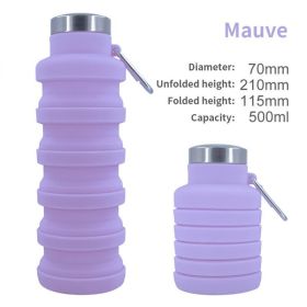 500ml outdoor retractable water bottle portable collapsible (Capacity: as shown, Color: A03 500ML)