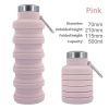 500ml outdoor retractable water bottle portable collapsible