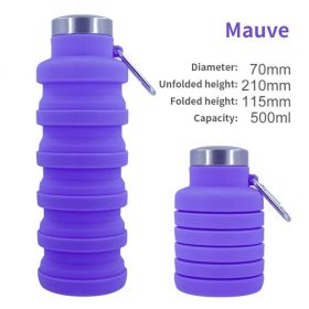 500ml outdoor retractable water bottle portable collapsible (Capacity: as shown, Color: A07 500ML)