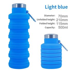 500ml outdoor retractable water bottle portable collapsible (Capacity: as shown, Color: A06 500ML)