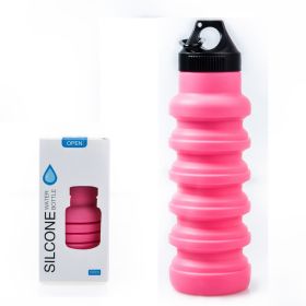 500ML Large Capacity Silicone Sports Water Bottle Outdoor Folding Water Cup For Climbing (Color: as picture2)