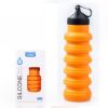 500ML Large Capacity Silicone Sports Water Bottle Outdoor Folding Water Cup For Climbing