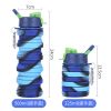 500ML Large Capacity Silicone Sports Water Bottle Outdoor Folding Water Cup For Climbing