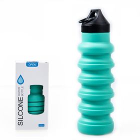 500ML Large Capacity Silicone Sports Water Bottle Outdoor Folding Water Cup For Climbing (Color: As Picture)