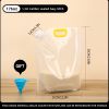5pcs Food Storage Bags; Portable Folding Sealed Food Storage Containers With Lids; Clear Reusable Large Capacity Storage Bags; Moisture-proof Sealed B