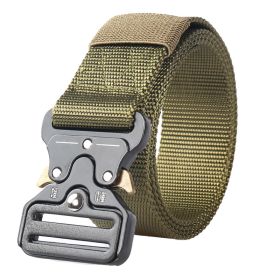 1pc Men's Trendy Simple Vintage Multi-Functional Nylon Sport Belt Gift For Boyfriend And Father (Color: Army Green)