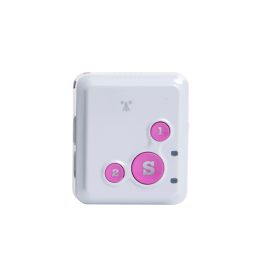 V18 Mini Kids GPS Tracker Personal Child GPS Locator RF-V16 / RF-V18 Real Time Tracking 7 Days Standby SOS Voice Free APP Tracking (colour: pink)