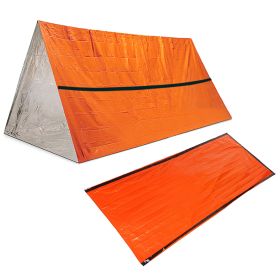Outdoor Life Bivy Emergency Sleeping Bag Thermal Keep Warm Waterproof Mylar First Aid Emergency Blanke Camping Survival Gear (Ships From: China, Color: B)