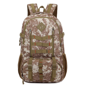 Camouflage Travel Backpack Outdoor Camping Bag (Color: Camo Sand, Type: Mountaineering Bag)