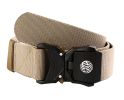 Quick Release Buckle Tactical Belt Military Hiking Rigger Nylon Web Work Belt Heavy Duty Work Belt Stretch Strap ((Coffee)