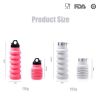 500ML Large Capacity Silicone Sports Water Bottle Outdoor Folding Water Cup For Climbing