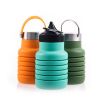 500ML Large Capacity Silicone Sports Water Bottle Outdoor Folding Water Cup For Climbing