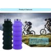 500ml outdoor retractable water bottle portable collapsible