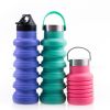 500ML Large Capacity Silicone Sports Water Bottle Outdoor Folding Water Cup For Climbing