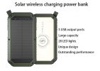 Sun Chaser Mini Solar Powered Wireless Phone Charger 10; 000 mAh With LED Flood Light
