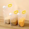 5pcs Food Storage Bags; Portable Folding Sealed Food Storage Containers With Lids; Clear Reusable Large Capacity Storage Bags; Moisture-proof Sealed B