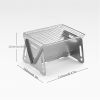 1pc Portable BBQ Grill For Outdoor Camping; Mini BBQ Grill; Folding Card Type Stove; Barbecue Grilling Net; Cooking Tools