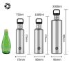 2L Stainless Steel Water Bottle | 2 Litre Single Wall Water Uninsulated Canteen | Eco Friendly Reusable Bottle | Plastic Free and Leakproof Metal Wate