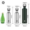 2L Stainless Steel Water Bottle | 2 Litre Single Wall Water Uninsulated Canteen | Eco Friendly Reusable Bottle | Plastic Free and Leakproof Metal Wate